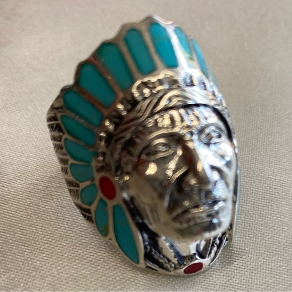 Sterling silver man’s ring brand new never used  stones are real size 11